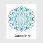 Sticker Floral Fleur Cute Mandala (Feuille)