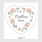 Sticker Floral Heart Valentine's Day (Feuille)