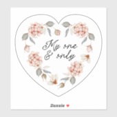 Sticker Floral Heart Valentine's Day (Feuille)