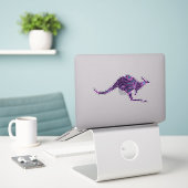 Sticker Floral Kangaroo (Ordinateur portable sur le bureau)