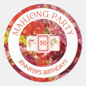 Sticker Floral Mahjong personnalisable (Devant)