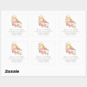 Sticker Floral Memorial Bird Faveurs de semences (Feuille)