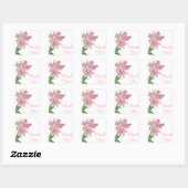 Sticker floral Merci rose Lily / Sceau (Feuille)
