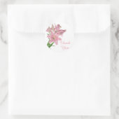 Sticker floral Merci rose Lily / Sceau (Sac)