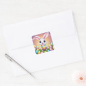 Sticker floral moelleux lapin de Pâques aux couleu (Enveloppe)