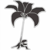 Sticker Floral Noir Extra Grand (Devant)