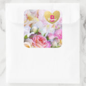 Sticker floral personnalisé tendance (Sac)