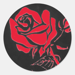 Sticker floral "rouge Rose"