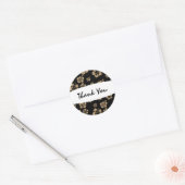 Sticker floral Tan & Black Elegant Hibiscus (Enveloppe)