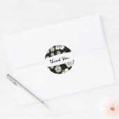 Sticker floral Tan & Black White Elegant Hibiscus (Enveloppe)
