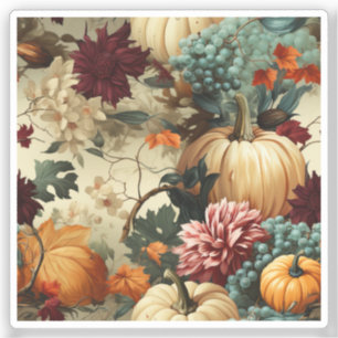 Sticker Floral Thanksgiving Motif Vintage (8)