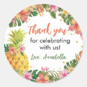 Sticker Floral Tropical Étiquette (Devant)