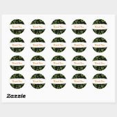 Sticker floral Tropical Green Hibiscus noir (Feuille)