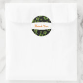 Sticker floral Tropical Green Hibiscus noir (Sac)