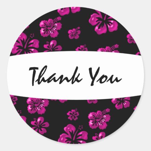 Sticker floral Tropical Pink Elegant Hibiscus (Devant)