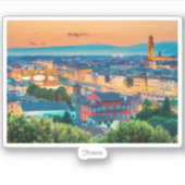 Sticker Florence coucher de soleil Italie (Devant)