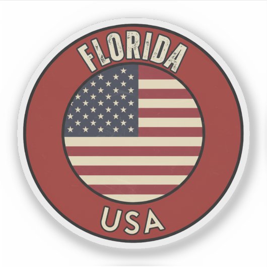 Sticker Floride États-Unis d'Amérique (Devant)