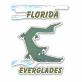 Sticker Floride Everglades Alligator vacances art. (Devant)