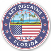 Sticker Floride, Key Biscayne (Devant)