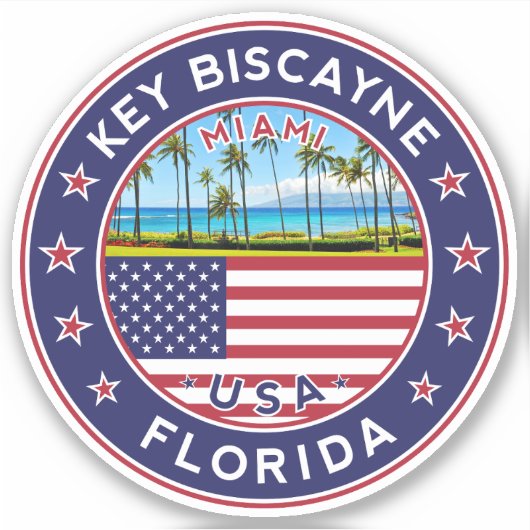 Sticker Floride, Key Biscayne (Devant)