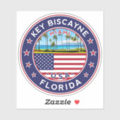 Sticker Floride, Key Biscayne (Feuille)