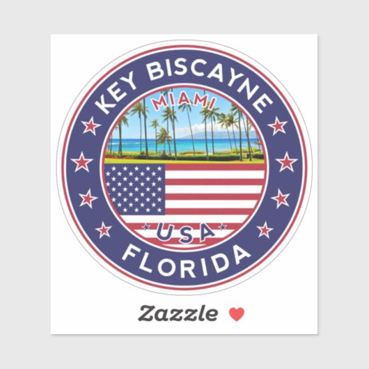 Sticker Floride, Key Biscayne (Feuille)