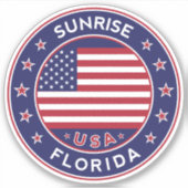 Sticker Floride, lever du soleil (Devant)