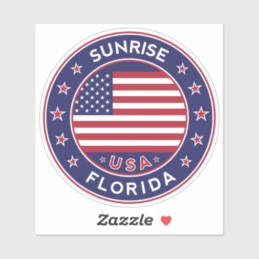 Sticker Floride, lever du soleil (Feuille)