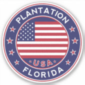 Sticker Floride, Plantation (Devant)