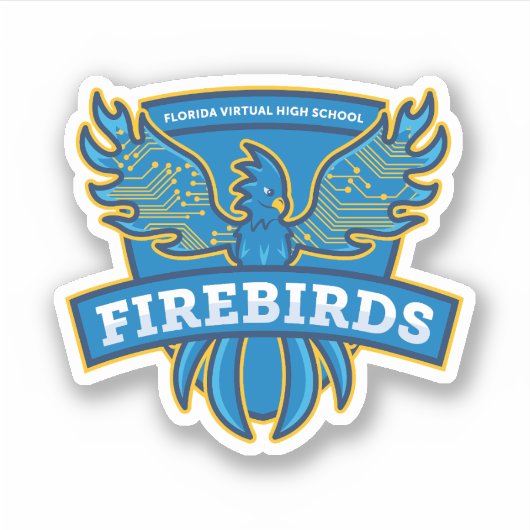 Sticker Floride Virtual High School Firebirds (Devant)