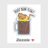 Sticker Flotte de l'ours racine Funny Root Beer Pun (Feuille)