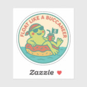 Sticker Flotter comme une grenouille boucanier (Feuille)