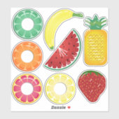 Sticker Flottes de la piscine de fruits d'été (Feuille)
