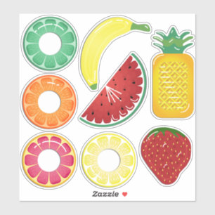 Sticker Flottes de la piscine de fruits d'été