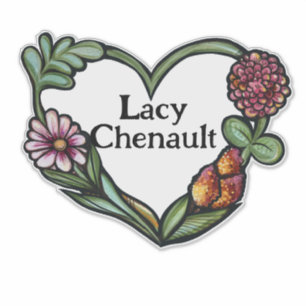 Sticker Flower Heart Art