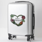 Sticker Flower Heart Art (Sur valise)