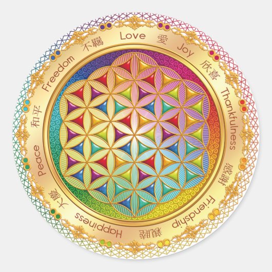 Sticker Flower of Life - Design ORIGINAL par Lilya (Devant)