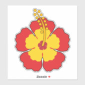 Sticker Flower rouge hibiscus (Feuille)