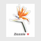 Sticker Flower tropical orange paradise (Feuille)