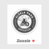 Sticker Flüela Pass VTT suisse alpes (Feuille)