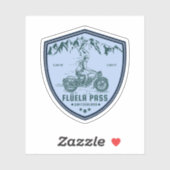 Sticker Flüela Pass VTT suisse alpes (Feuille)