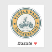 Sticker Flüela Pass VTT suisse alpes (Feuille)
