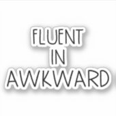 Sticker Fluent Dans Une Introduction Amusante Awkward (Devant)