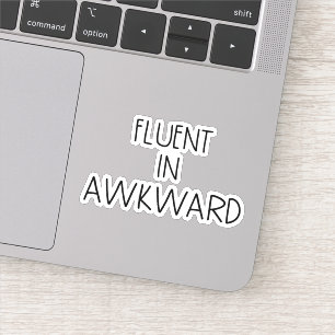 Sticker Fluent Dans Une Introduction Amusante Awkward