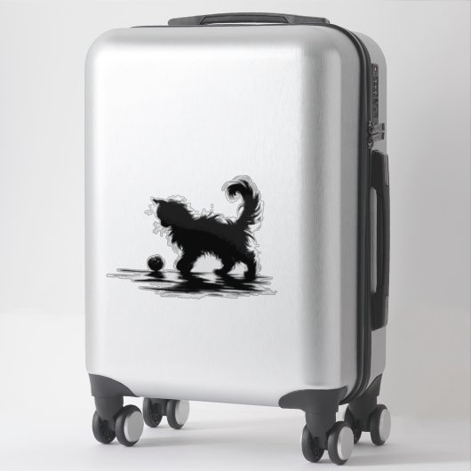 Sticker Fluffy chat jouet (Sur valise)