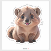 Sticker Fluffy Racoon (Feuille)