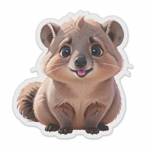 Sticker Fluffy Racoon (Devant)