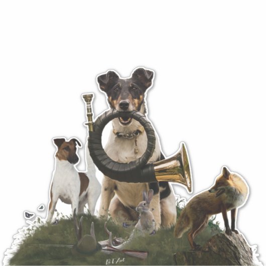 Sticker Fluide Fox Terrier (Devant)