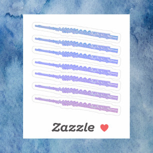 Sticker Fluide Musique rose bleu violet