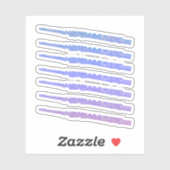 Sticker Fluide Musique rose bleu violet (Feuille)